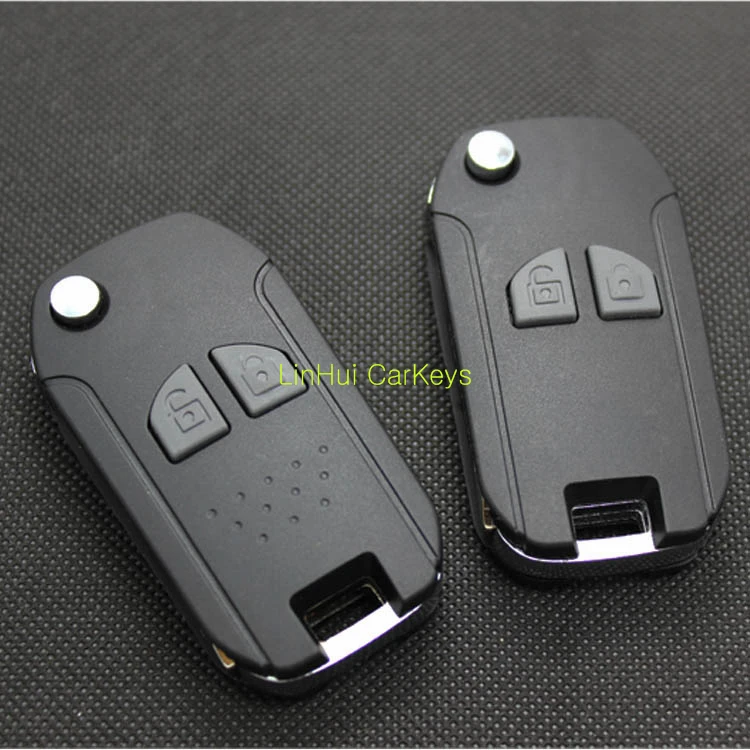 Uncut Blank Blade Remote Key Case Shell w// Chips For Suzuki SX4 Swift 2 Buttons