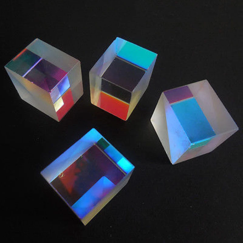 Cube Defective Cross Dichroic Prism RGB Combiner Splitter Glass Decor Ornament New
