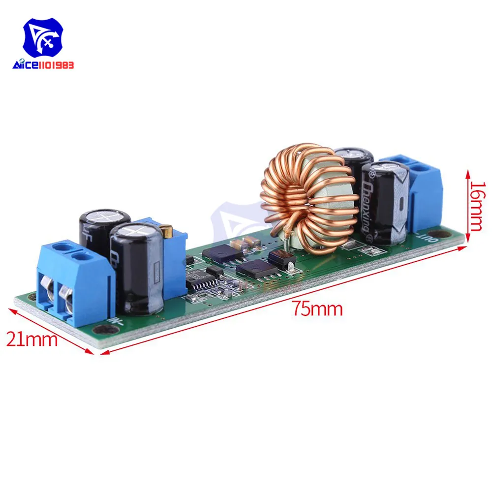 Регулируемый 10A DC-DC 60V 48V 36V 24V 6,5 V постоянного тока до 30V 24V 12V 3В автомобильное зарядное устройство Регулятор модуль ldo понижающего преобразователя питания модуль