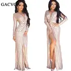 Save 6.16 on 2016 Sexy v-neck bodycon dress summer elegant Evening party long dresses Slim sequin dress Women beach vestidos