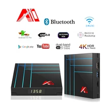 Новейшая Смарт ТВ-приставка 4 Гб 64 Гб RK3318 IP tv Android tv Box Youtube 4K HDR медиаплеер Google Play телеприставка PK H96 MAX