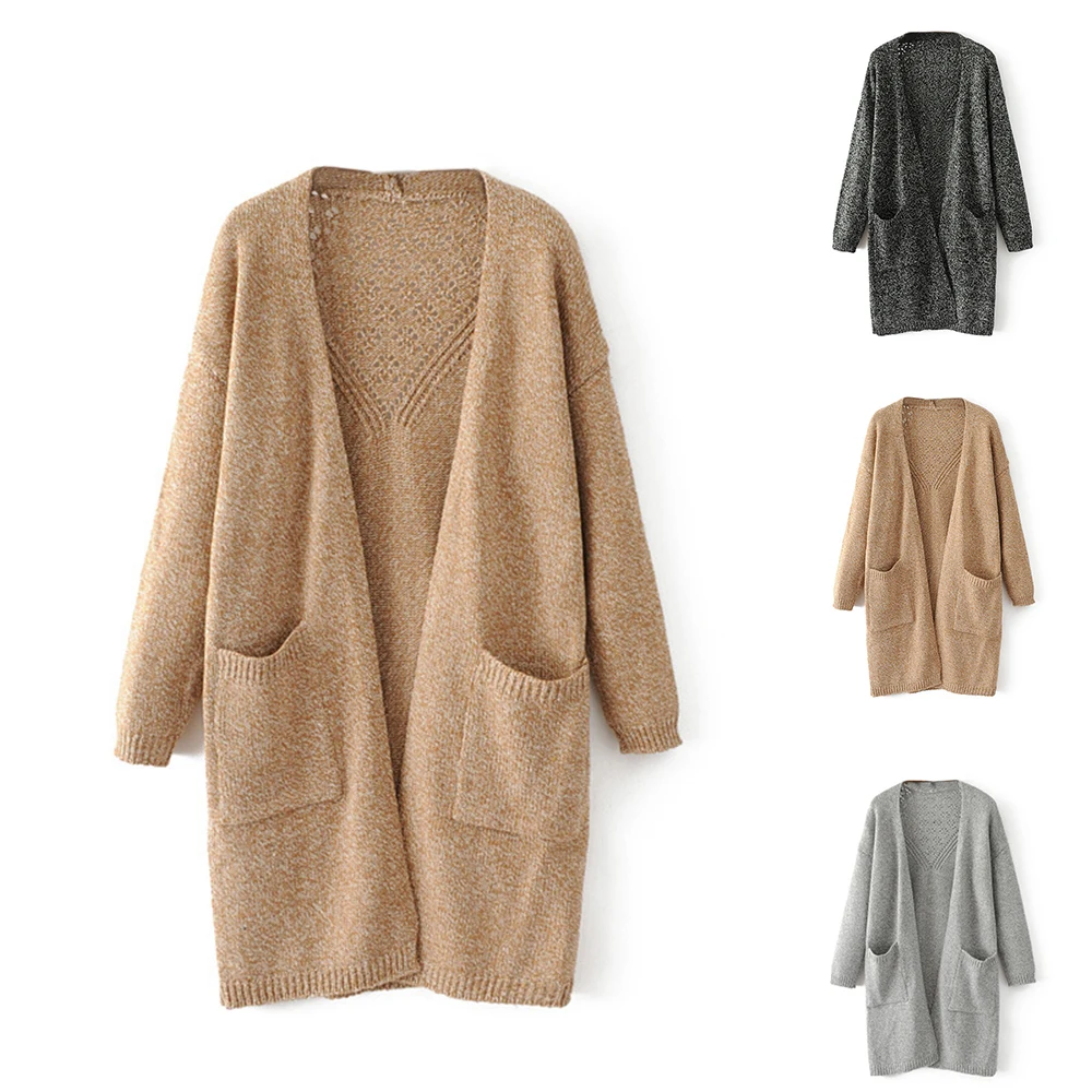 

CALOFE Women Knitted Long Sleeve Long Sweater Cardigan For Female Women 2019 Autumn New Overcoat Outwear Coats Women Autumn