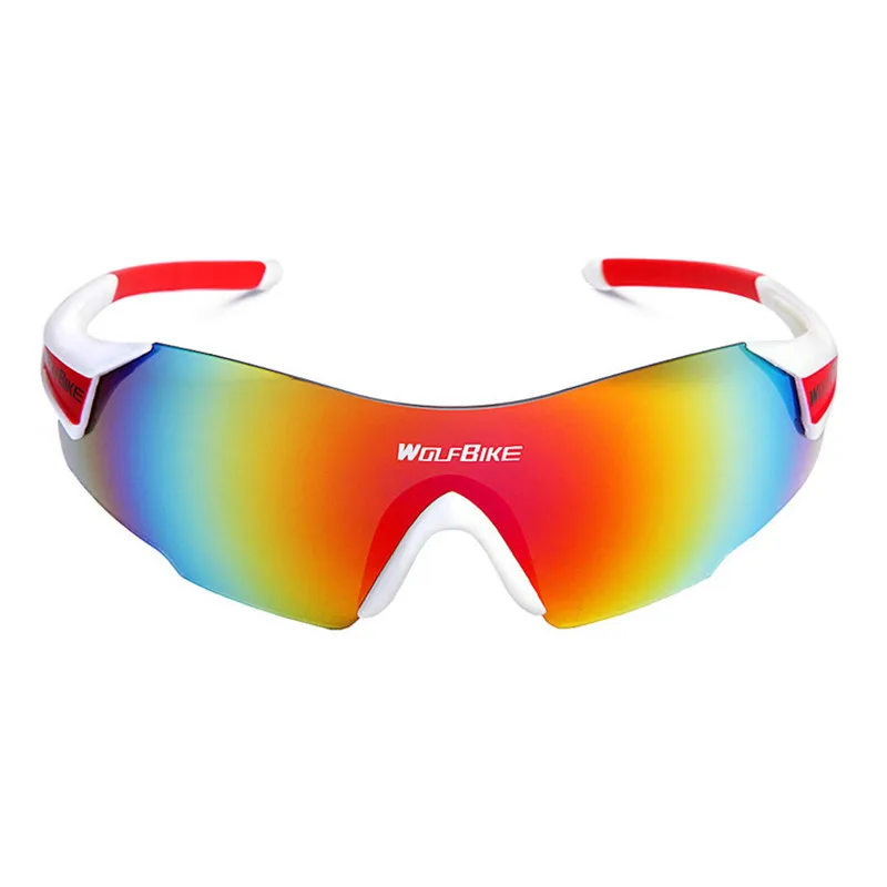 Профессиональные спортивные очки mtbCycling, поляризационные мужские солнцезащитные очки UV400 для езды на велосипеде, велосипедные очки, Mtb очки для близорукости, рама - Цвет: White with Red