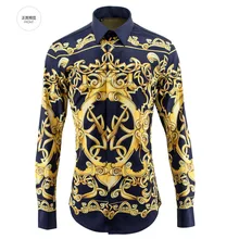 Новое поступление Креативный дизайн Королевский футболка с длинными рукавами для мужчин высокого качества цифровая передача printingn Размеры M L XL XXL XXXL