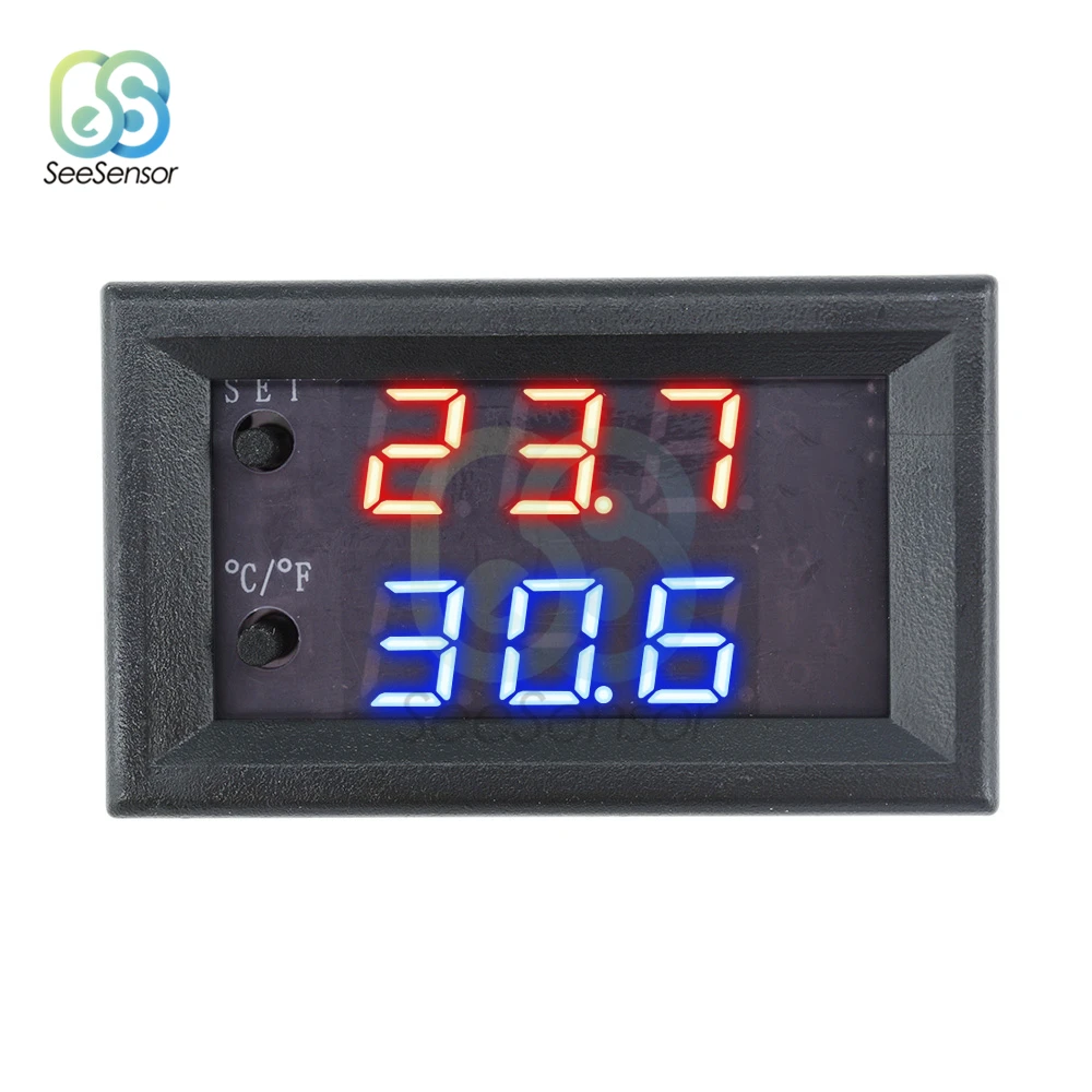

W1209WK W1209 WK DC 12V LED Digital Thermostat Temperature Control Thermometer Thermo Controller Switch Waterproof NTC Sensor