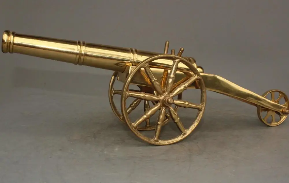 

20'' China Ancient Copper Cannon Model Bronze Statue