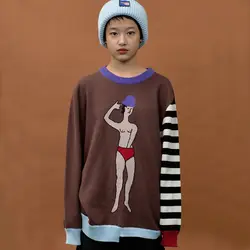 YIZISToRE № 1 Креативные хлопковые свитера унисекс для девочек и мальчиков оригинальный дизайн (FUN KIK)
