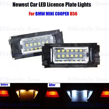 

2 x LED Number License Plate Lamps OBC Error Free 18 LED For BMW Mini R56