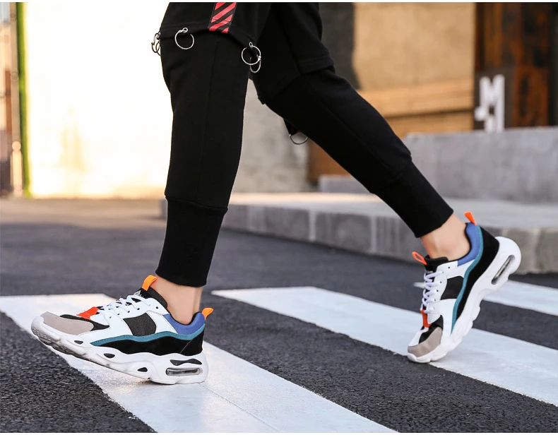 mens black chunky trainers