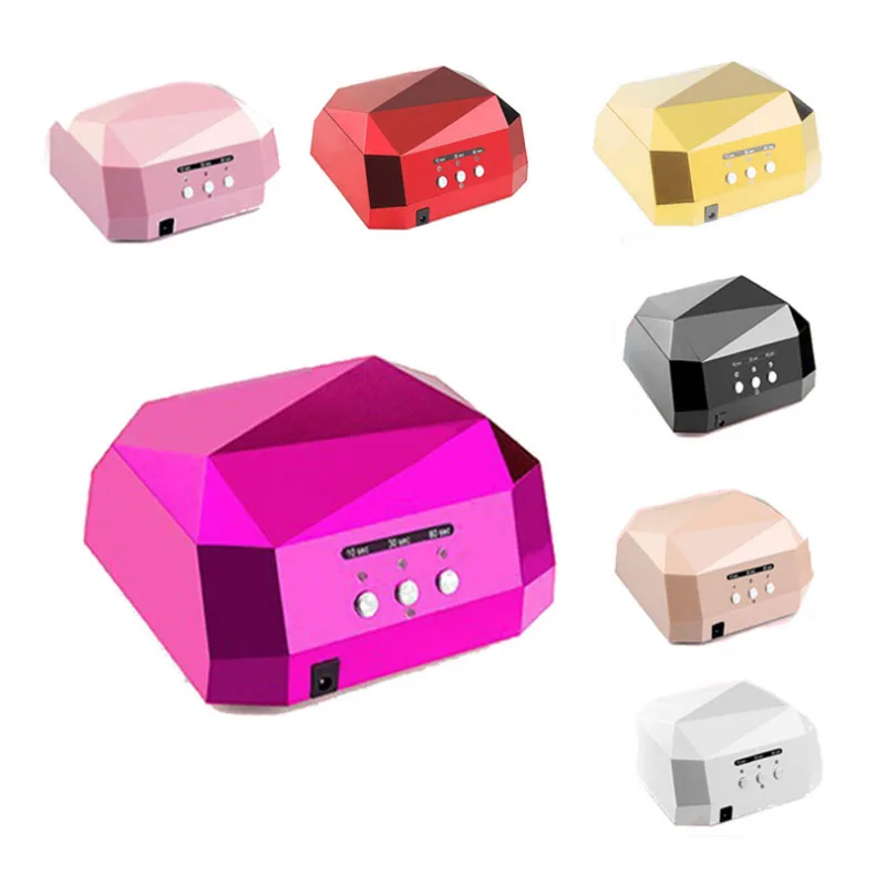 

LED UV Lamp 36W 110-220V Gel Nail Machine Dry Nail Polish Diamond Shape Curing Nail Dryer UV Gel Nail No Harm 12W CCFL+24W LED