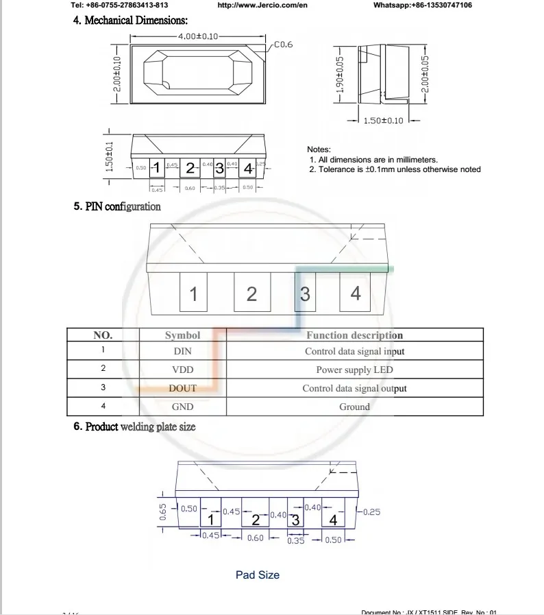 Jercio XT1603 1 м/2 м/5 м 60 пикселей/светодиодный S/m 256 серый программируемый SMD4020 боковой светодиодный и модный светодиодный полосы