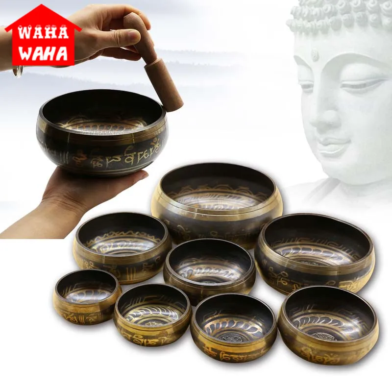 Tibetan Meditation Singing Bowl Nepalese Buddhist Tibetan Chanting Yoga Bowl Buddhist Sound Therapy Bowl Copper Religion Carft