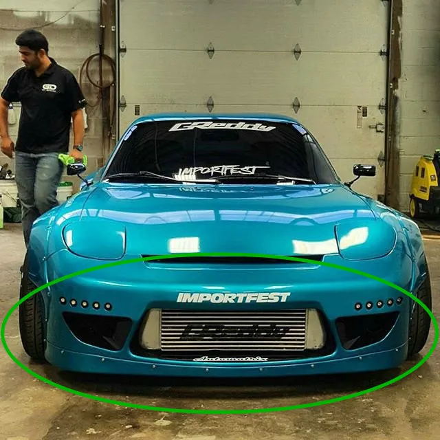 Rocket Bunny V2 Стиль передний бампер для углеродного волокна 1992 1997 RX7 FD3S CF|bumper polo|glass