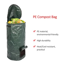 Sacos orgânicos de compostos, 2 tamanhos, saco de compostos de desperdício, ambiental, para cozinha, jardim, quintal, pano pe, descartável, sacos de compostos orgânicos