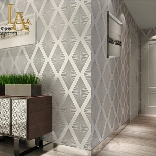 High Quality Modern 3D Glitter Luxury Wallpaper For Living Room Bedroom Background Wall Embossed Purple Grey