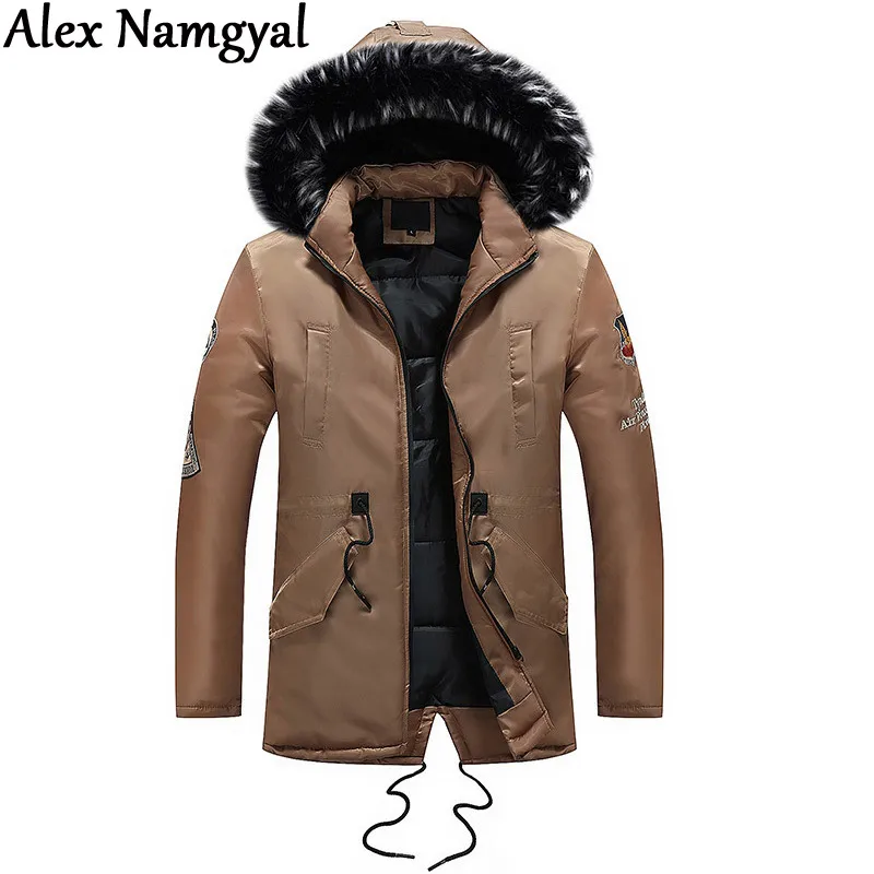 

2018 Men Winter Jacket High Quality New Design Warm Padded Brand Coat Mens Fashion Detachable Hat Fur Collar Hooded Parka BDK142