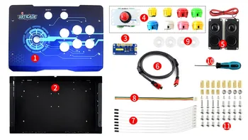 

Waveshare Arcade-C-1P Accessory Pack Arcade Console Building Kit for Raspberry Pi 1 Player Supports RetroPie/KODI
