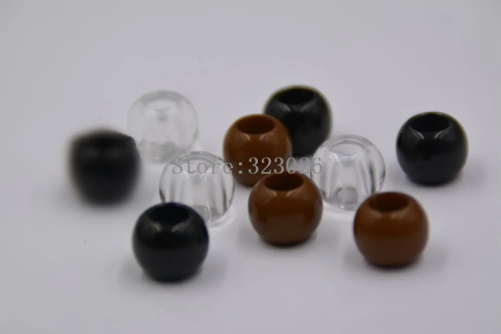 Headphone splitter Acrylic Beads splitter slider pore diameter 6mm 10pcs