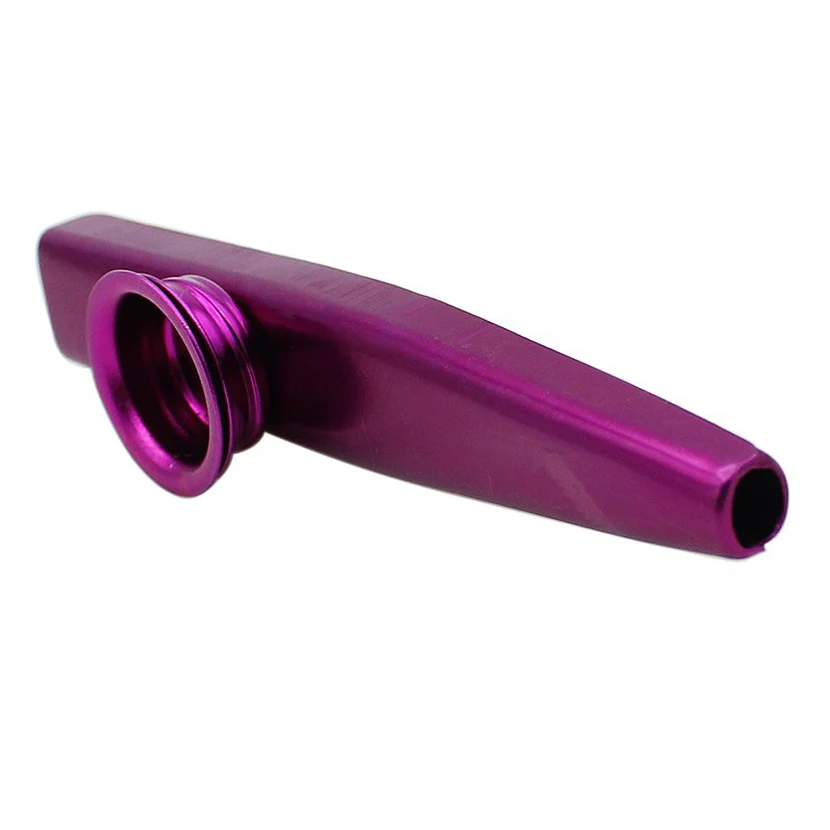 Простой дизайн легкий kazoo алюминиевый сплав с 5 шт. Подарочная диафрагма для флейты для детей Музыка-инструмент для любителей музыки 12*2,7 см 5 цветов - Цвет: Purple