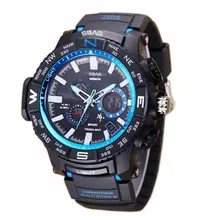 Модные мужские часы многофункциональные водонепроницаемые цифровые наручные часы светодиодный Будильник Распродажа