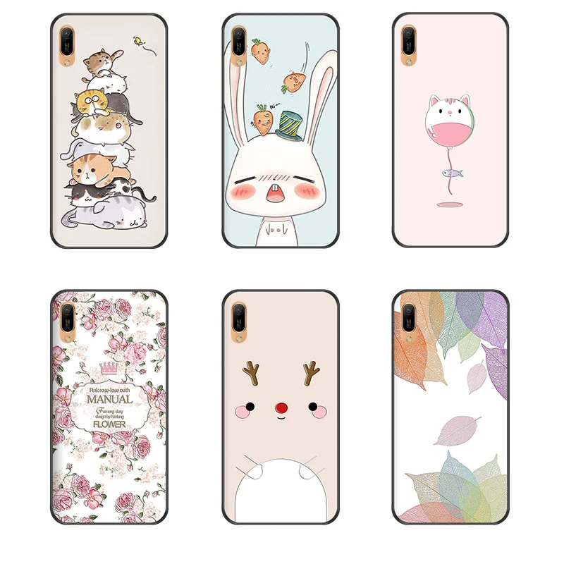 

Cute Animal Silicone Case For Huawei Y5 Y6 Prime Y9 2018 Case TPU Silicone Back Cover For Huawei P Smart Plus Y6 Y7 Pro 2019