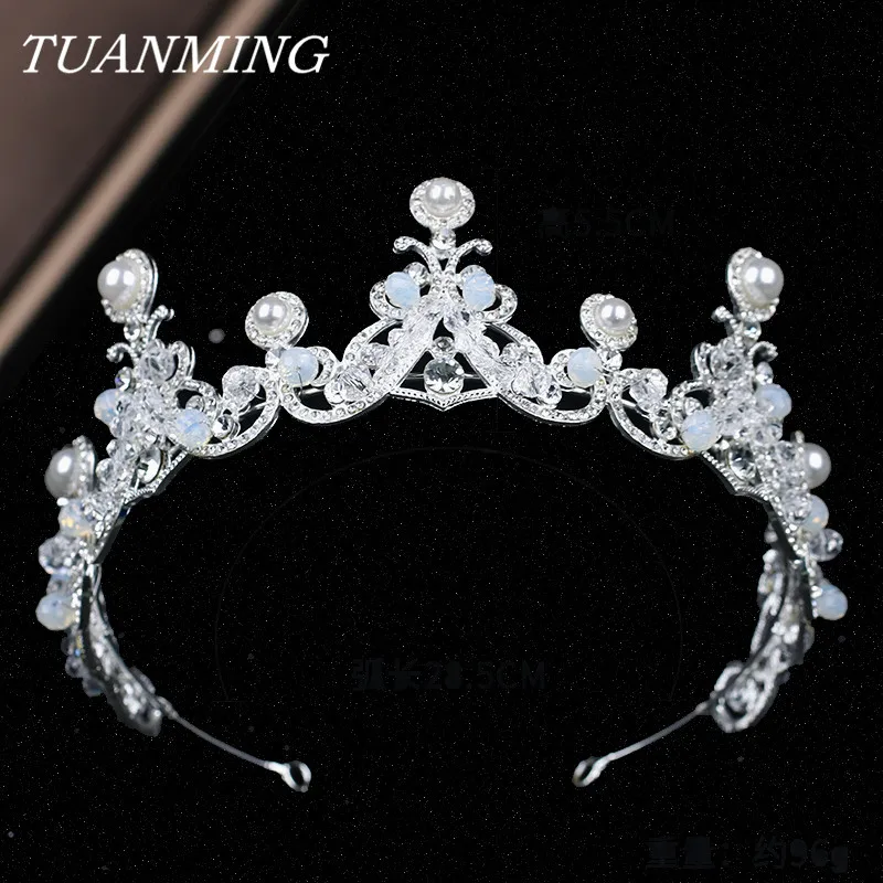Pearl Crown Tiara Wedding Bride Hair Accessories Princess Crown Diadem Accessories For Women Headdress