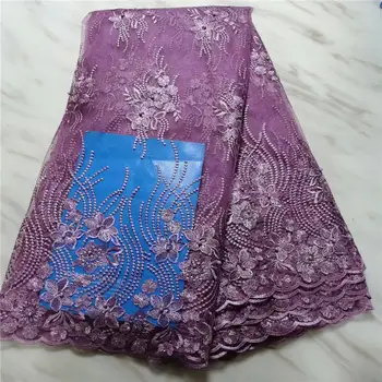 

2019 New Design Swiss Tulle Embroidered Net Lace Africa French Lace Fabric High Quality Nigerian French Lace Fabric for dress