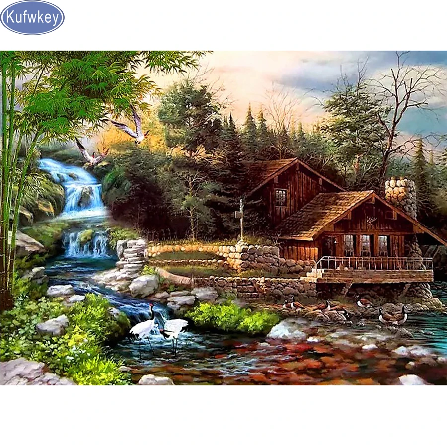 

5d diy diamond embroidery landscape,diamond painting house Cross Stitch,full square Rhinestone mosaic patterns home decoration