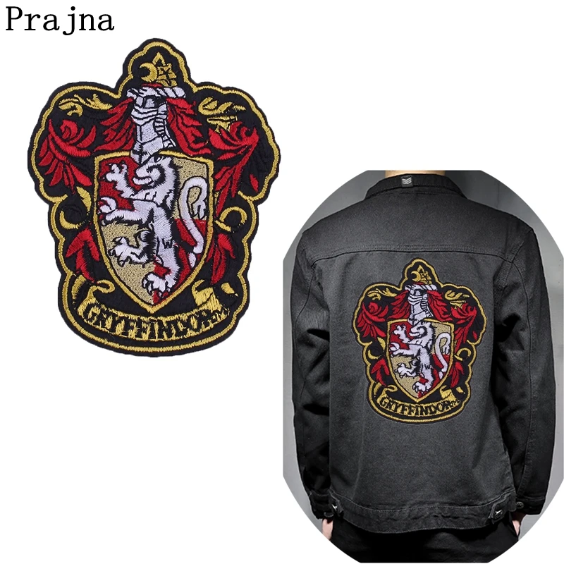 

Prajna Harry Potter Gryffindor Patch For Clothing Iron On Patches Harry Potter Cheap Embroidered Patches Cartoon Decor Washable