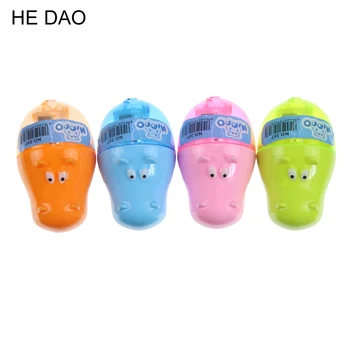 

Creative Colorful Hippo Shape Animal Mini Pencil Sharpener Knife Cutter Students Children Kids Gift Random Color