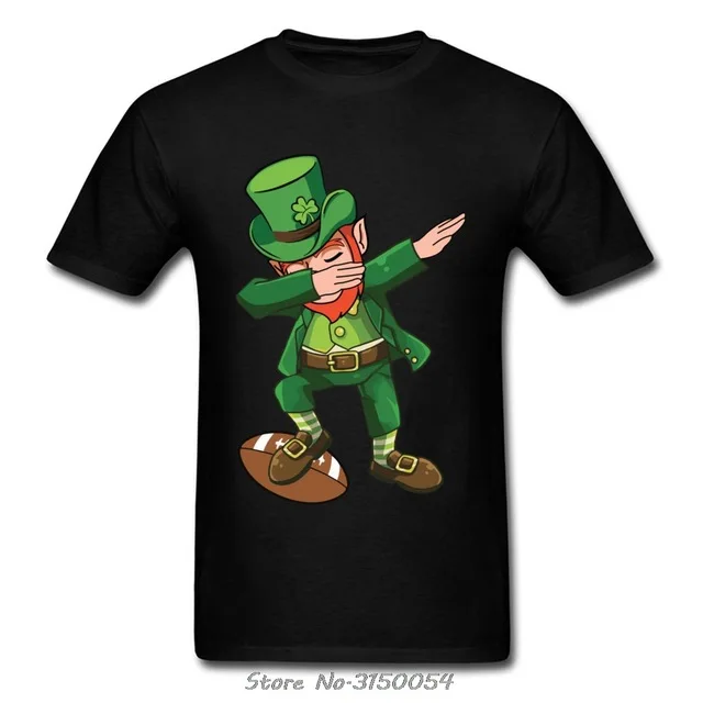 كبير بيع الأخضر ايرلندا الجني اللمس الرقص تي شيرت Rugbys 90's الكرتون نموذج T قميص الرجال جديد موضة الهيب هوب كبيرة التي شيرت