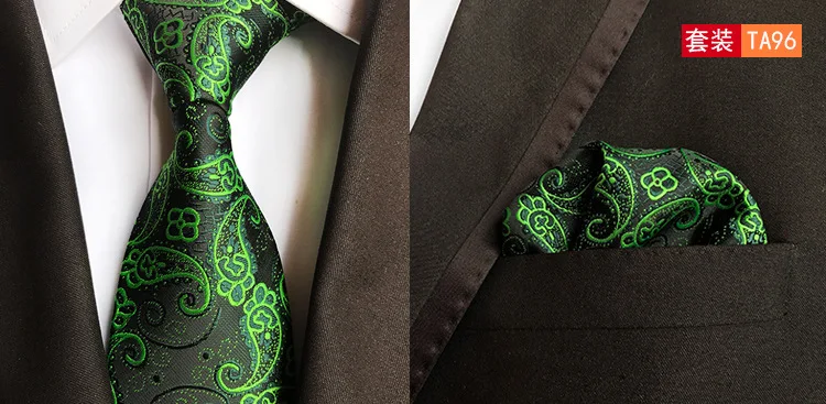 Галстуки для мужчин свадебные бизнес жаккардовый галстук Gravatas галстуки 8 см модные Пейсли s карман носовой к