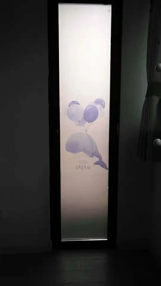 Животное КИТ Скраб оконная Пленка стеклянная наклейка статическая анти-прозрачная витражная пользовательская ванная комната детская комната декоративные пленки