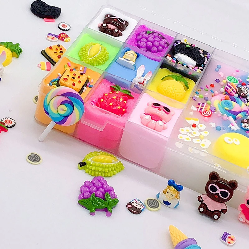 Brinquedos para as Crianças Presente de Aniversário Faça Você Mesmo Novos Personagens Lodo Argila Fruto Macio Elástico Elasticidade Boneca Crianças Natal Conjunto 500 ml 5 High Quality Brinquedos e hobbies