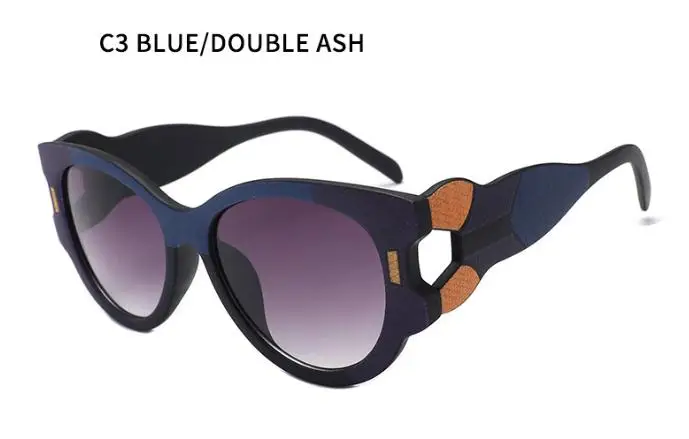 В европейском и американском стиле новые модные Подиумные солнцезащитные очки для Для женщин очки в стиле пэчворк Цвет леди, защита от солнца, очки с широкими штанинами дизайн H5 - Цвет линз: 3