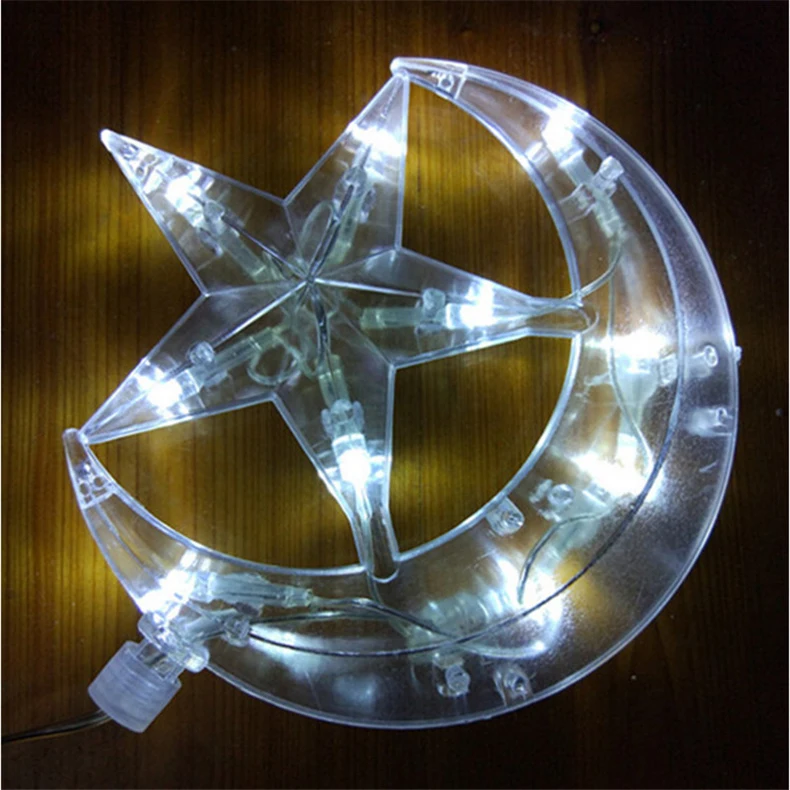 Ficha de Natal Estrela e Lua Decoração para Festa de Casamento Levou Cortinas Luzes Indoor - Outdoor Luz Férias 2.5 m 220 v ue 13 High Quality wedding decoration lights