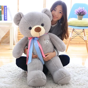 

120cm Giant cute Teddy Bear doll plush ribbon bear toy birthday gift