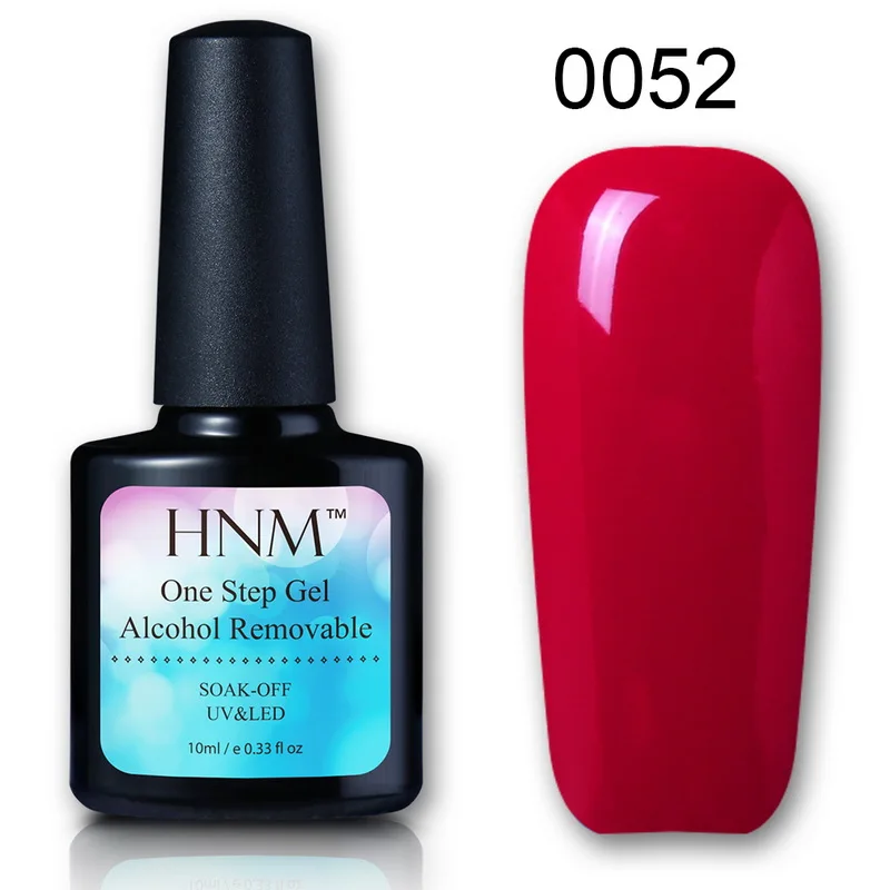 HNM 10 мл один шаг спирт съемный маникюр, полировка ногтей замочить длительный Гель-лак штамповки Гибридный лак Лаки - Цвет: 0052