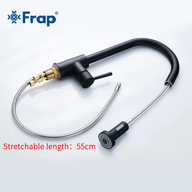 Frap Black Brushed Nickel Kitchen Faucet Single Handle 360 Degree Rotation Spout Pull Out Taps Two Ways To Outflow Taps Y40072 Frap Black Brushed Nickel Kitchen Faucet Single Handle 360 Degree Rotation Spout Pull Out Taps Two Ways To Outflow Taps Y40072