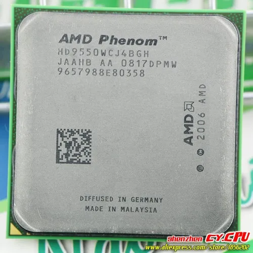 Процессор AMD Phenom X4 9550 четырехъядерный процессор(2,2 ГГц/2 м/95 Вт/2000 ГГц) Socket am2+ 940 pin, есть, 9500