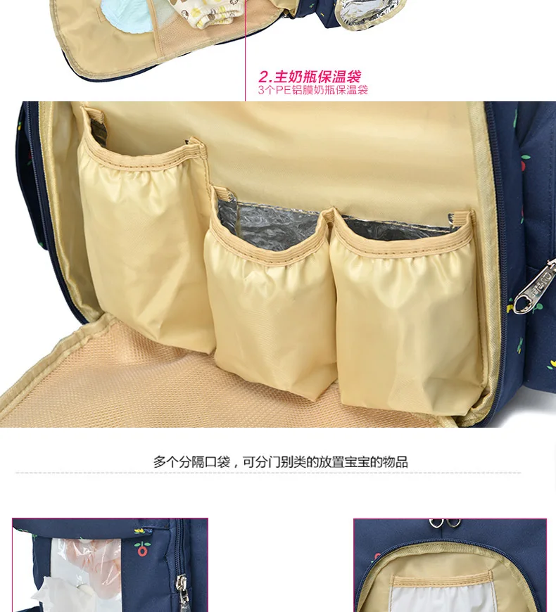 Fashion Mummy Diaper Bag Large Capacity Maternity Backpack Waterproof Travel Baby Stroller Bag For Mom Multifunctional Nappy Bag (12)
