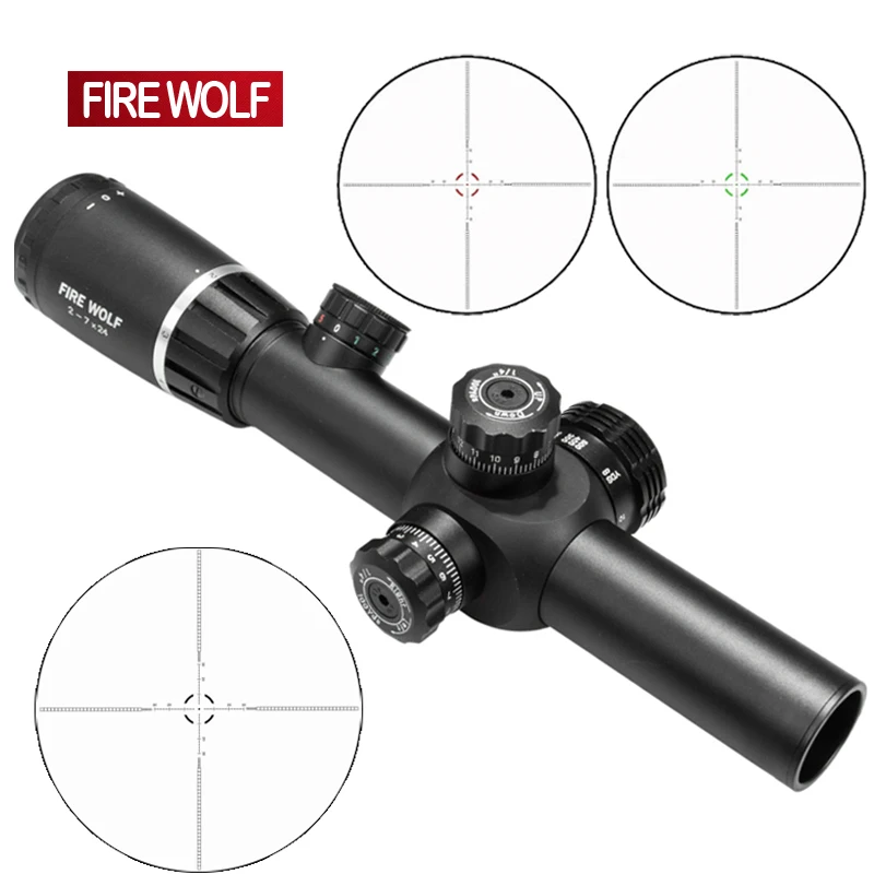 

New 2-7X24 Riflescopes Rifle Scope Hunting Scope w/ Mounts Free shipping