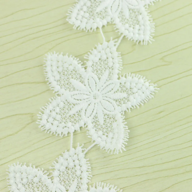 

3 yards / a lot of high quality 7.5cm wide white cotton lace clothing accessories