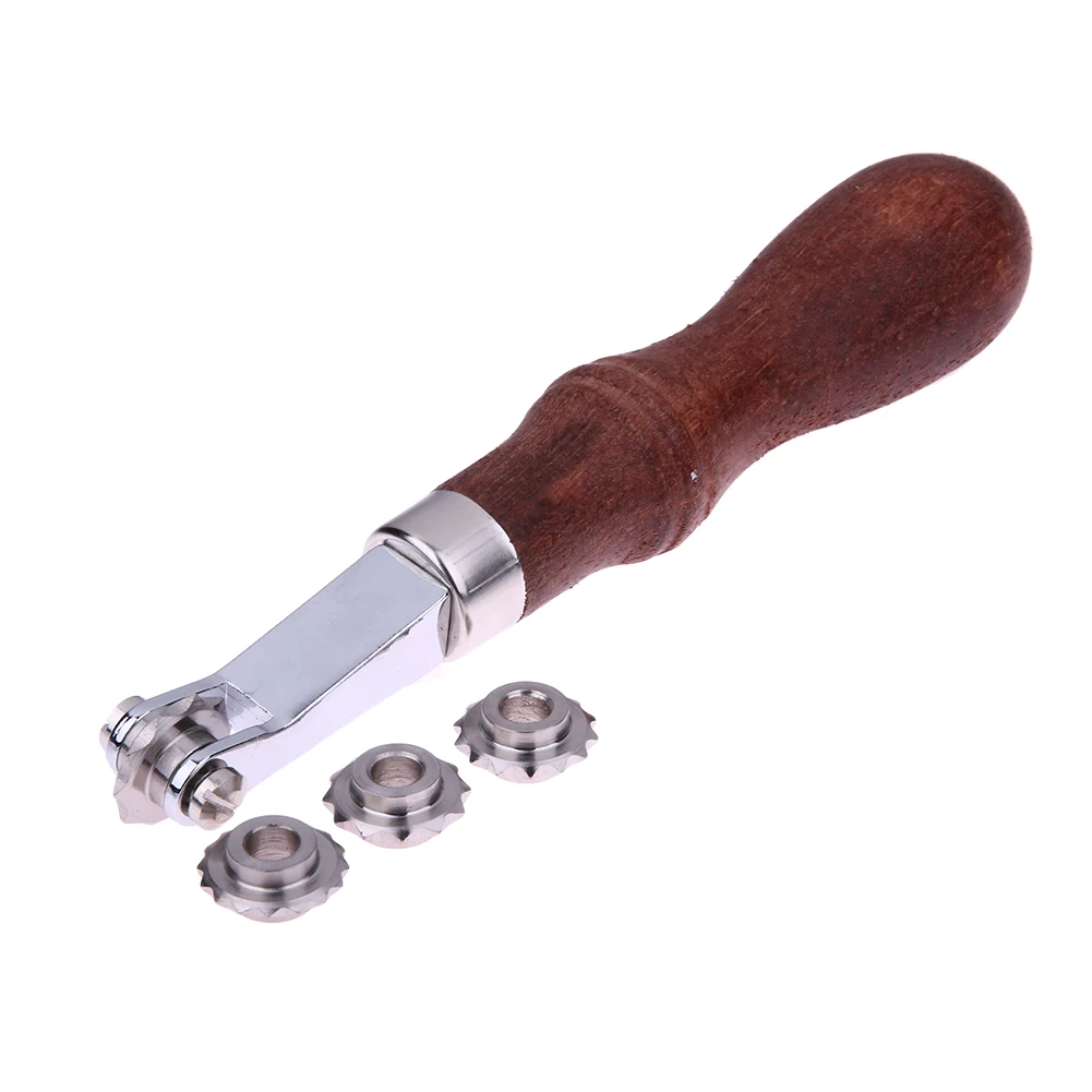 

4 Wheels DIY Leather Tools Craft Spacer Embossing System Set Leathercraft Spacing Wheel Punching Punch Tool for Leather