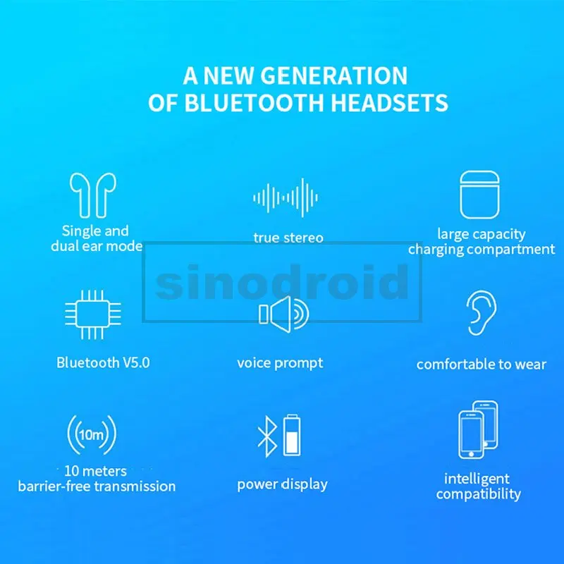 100 шт i11 TWS Bluetooth 5,0 наушники с сенсорным управлением мини Беспроводные спортивные наушники с микрофоном для iPhone Xiaomi