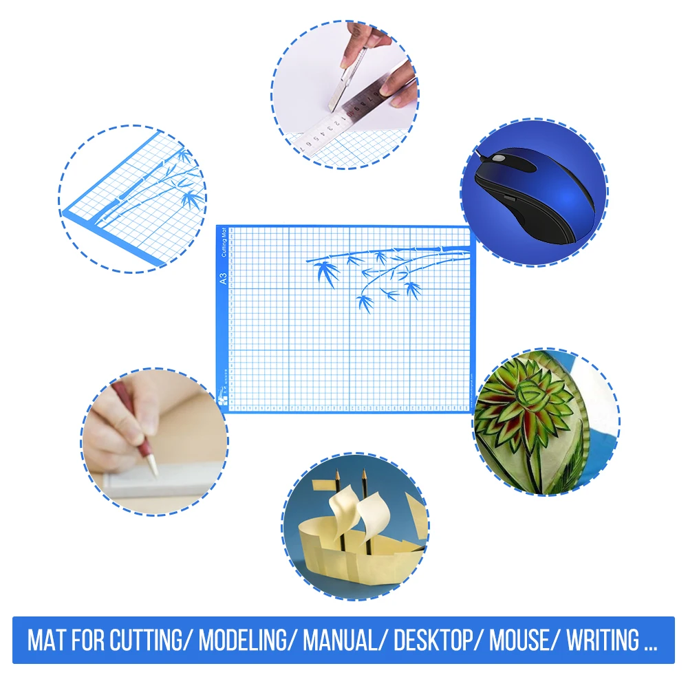 Standard Cutting Mat ReplacementGrip Adhesive Mat with Measuring Grid for Silhouette Cameo Cutting Plotter Machine