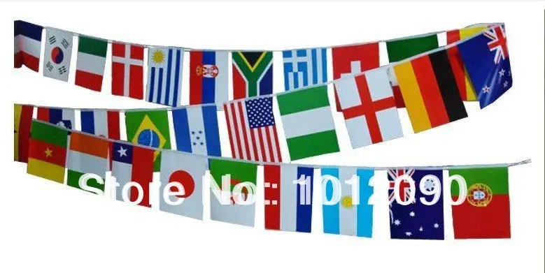 

Brazil World cup bunting flag with 32 teams (Flag size: 14X21cm)
