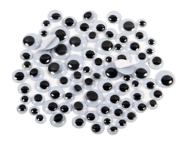mix 100x round self adhesive moving googly wiggly eyes christmas party center piece