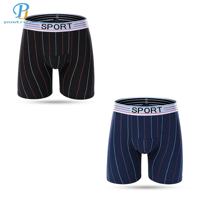 Buy 2pcs/lot Men Boxer Underwear Cotton Pants Lengthened Underwear Gentleman