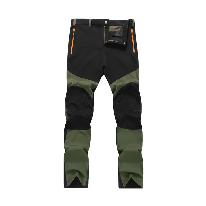 Men's Quick Dry Pants Men Summer Sunscreen Anti UV Wearproof Elastic Waist Cargo Pants Male Thin
